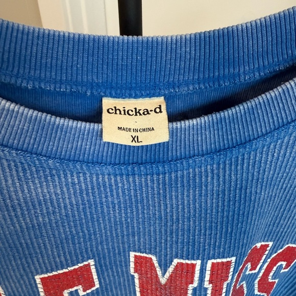 Women's Blue Ole Miss Crew Neck Sweater - Picture 3 of 9